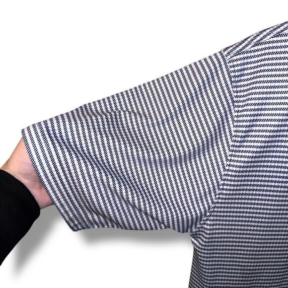 Hinton & Hinton Navy Houndstooth Performance Luxury Polo M - Picture 3 of 7